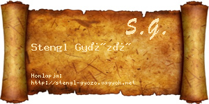 Stengl Győző névjegykártya